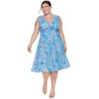 Plus Size Chaya Lace Print Fit & Flare Dress, Women's, Size: 14 W, Natural
