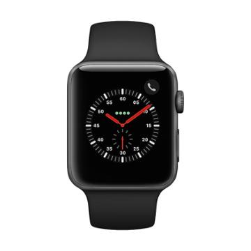 Apple Watch Series 3 (gps + Cellular) 42mm Space Gray Aluminum Case With Black Sport Band, Grey