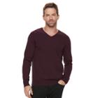 Men's Marc Anthony Slim-fit Soft-touch Modal V-neck Sweater, Size: Xxl, Dark Red