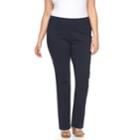Plus Size Napa Valley Slimming Solution Straight-leg Dress Pants, Women's, Size: 20 W, Blue (navy)