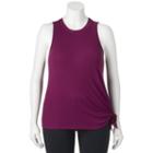 Juniors' Plus Size So&reg; Ribbed Muscle Tank, Girl's, Size: 2xl, Purple