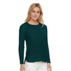 Women's Sonoma Goods For Life&trade; Pointelle Crewneck Sweater, Size: Medium, Dark Green