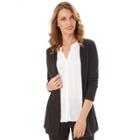 Women's Apt. 9&reg; Mock-layer Cardigan, Size: Medium, Black