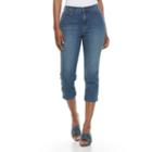 Women's Gloria Vanderbilt Amanda Capri Jeans, Size: 10, Light Blue