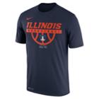Men's Nike Illinois Fighting Illini Dri-fit Basketball Tee, Size: Large, Blue (navy)