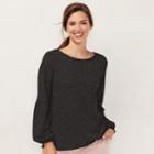 Women's Lc Lauren Conrad Blouson Sleeve Top, Size: Small, White