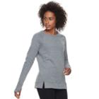 Women's Tek Gear&reg; Vented Crew Neck Sweatshirt, Size: Large, Med Grey