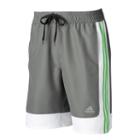 Men's Adidas Colorblock Microfiber Volley Swim Trunks, Size: Xxl, Grey (charcoal)