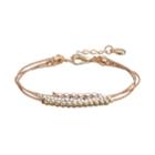 Lc Lauren Conrad Tri Tone Beaded Multi Strand Cord Bracelet, Women's, Beige
