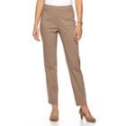 Women's Napa Valley Slimming Solution Straight-leg Dress Pants, Size: 12, Dark Brown