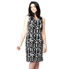 Women's Ile New York Abstract Lace Up Dress, Size: 14, Black