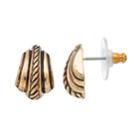 Dana Buchman Scalloped Button Stud Earrings, Women's, Gold
