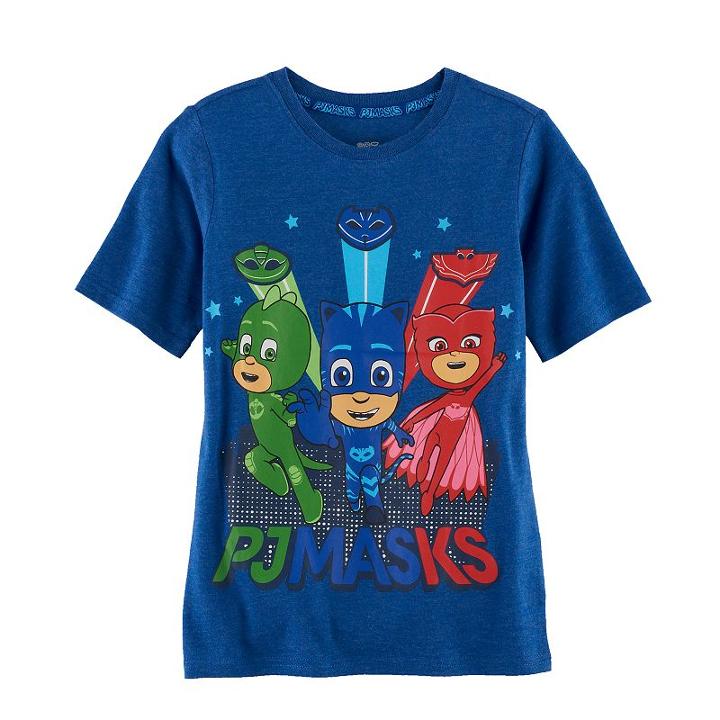 Boys 4-7 Pj Masks Catboy, Owlette & Gekko Jumping Graphic Tee, Size: 7, Blue