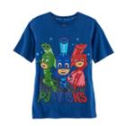 Boys 4-7 Pj Masks Catboy, Owlette & Gekko Jumping Graphic Tee, Size: 7, Blue