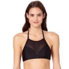 In Mocean Alexa Striped Mesh High Neck, Size: Xl, Black