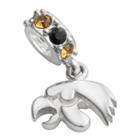 Dayna U Iowa Hawkeyes Sterling Silver Crystal Logo Charm, Women's, Multicolor