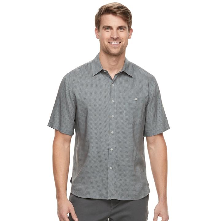 Men's Batik Bay Casual Button-down Shirt, Size: Xl, Light Grey