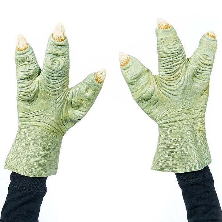 Adult Star Wars Yoda Latex Hands, Green