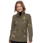 Juniors' Sebby Paint Splatter Anorak Jacket, Teens, Size: Large, Dark Green