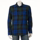 Big & Tall Sonoma Goods For Life&trade; Classic-fit Plaid Button-down Shirt, Men's, Size: M Tall, Green