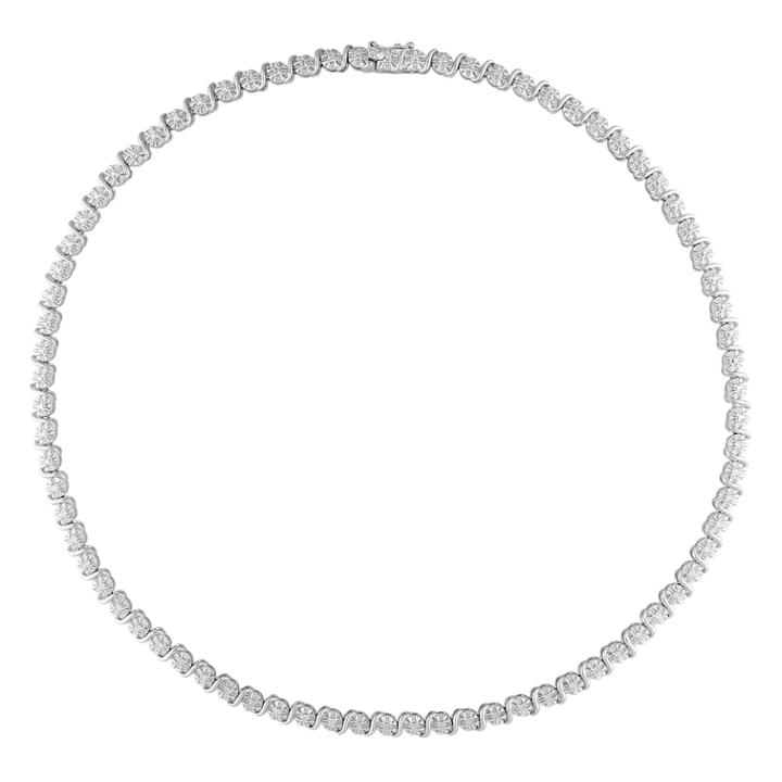 Stella Grace Sterling Silver 1/2 Carat T.w. Diamond Necklace, Women's, Size: 17, White