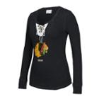 Women's Ccm Chicago Blackhawks Lace-up Henley Tee, Size: Large, Multicolor