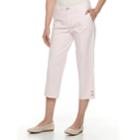 Petite Croft & Barrow&reg; Essential Twill Capri Pants, Women's, Size: 14 Petite, Brt Pink