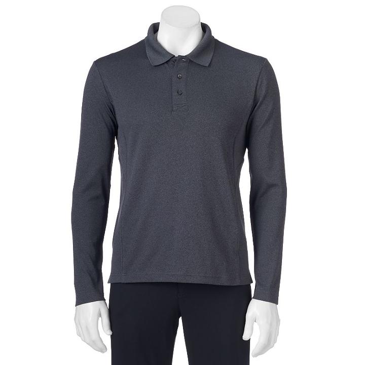 Men's Fila Sport Golf&reg; Fitted Pro Core Performance Polo, Size: Large, Med Grey