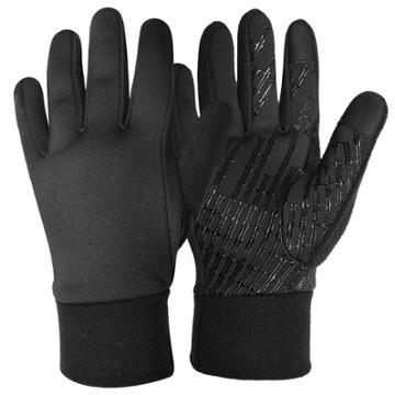 Boys Igloo Stretch Fleece Gloves, Black