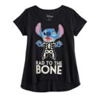 Disney's Stitch Girls 7-16 Glow-in-the-dark Rad To The Bone Graphic Tee, Size: Xl, Black
