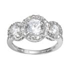 Sophie Miller Sterling Silver Cubic Zirconia Frame Ring, Women's, Size: 7, White