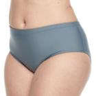 Plus Size N Solid Midrise Scoop Bottoms, Women's, Size: 2xl, Med Grey