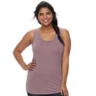 Juniors' Plus Size So&reg; Racerback Tank, Teens, Size: 3xl, Lt Purple