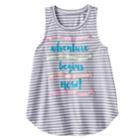 Girls 7-16 So&reg; Curved Hem Swing Tank Top, Size: 10, Med Grey