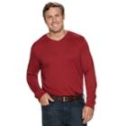 Big & Tall Croft & Barrow&reg; Classic-fit Easy-care V-neck Tee, Men's, Size: 4xb, Med Red