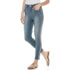 Juniors' So&reg; High Waist Shine Inset Ankle Jeggings, Teens, Size: 1, Blue Other