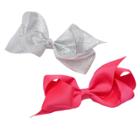 Girls 4-16 2-pk. Grosgrain Bow Hair Clips, Med Pink