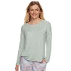 Women's Sonoma Goods For Life&trade; Pajamas: Essential Long Sleeve Tee, Size: Xl, Lt Green