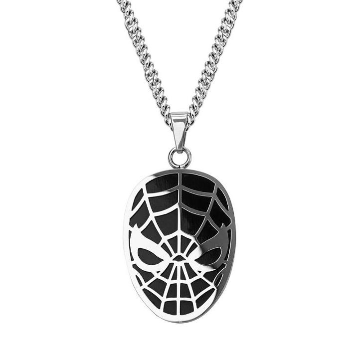 Spider-man Stainless Steel Pendant Necklace - Men, Size: 22