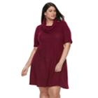 Plus Size Apt. 9&reg; A-line Scarf Sweater Dress, Women's, Size: 2xl, Red