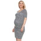 Maternity A:glow Ruched Sheath Dress, Women's, Size: S-mat, Grey (charcoal)