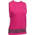 Women's Under Armour Power In Pink Show Your Power Graphic Tank, Size: Large, Dark Pink