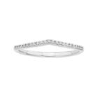 14k White Gold 1/10 Carat T.w. Diamond Shadow Wedding Ring, Women's, Size: 5.50