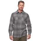 Big & Tall Columbia Highland Home Classic-fit Plaid Flannel Button-down Shirt, Men's, Size: 3xb, Grey (charcoal)