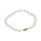 10k Gold Freshwater Cultured Pearl Bracelet - 6-in, Women's, White