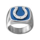 Men's Stainless Steel Indianapolis Colts Ring, Size: 10, Silver