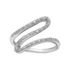 Primrose Sterling Silver Cubic Zirconia Swirl Ring, Women's, Size: 7, White