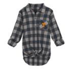 Juniors' Tennessee Volunteers Spirit Week Tie-front Flannel Shirt, Teens, Size: Small, Grey