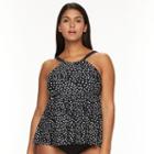 Plus Size Croft & Barrow&reg; Tummy Slimmer High-neck Tankini Top, Women's, Size: 24 W, Oxford