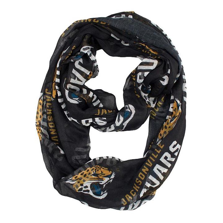 Jacksonville Jaguars Sheer Infinity Scarf, Women's, Black